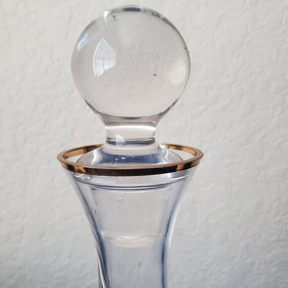 VTG Gold Dot Swirl Glass Decanter 2004 - Picture 4 of 8